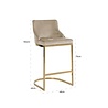 Barstoel Bolton khaki velvet / gold fire retardant (Quartz Khaki 903) Barstoel Bolton khaki velvet / gold fire retardant (Quartz Khaki 903)