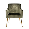 Stoel Harper green feather (Feather Velvet Green HD002) Stoel Harper green feather (Feather Velvet Green HD002)