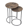 Bijzettafel Tulum set van 2 (Brushed Gold) Bijzettafel Tulum set van 2 (Brushed Gold)