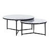Salontafel Steel Smith zwart set van 2 (Black) Salontafel Steel Smith zwart set van 2 (Black)