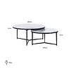 Salontafel Steel Smith zwart set van 2 (Black) Salontafel Steel Smith zwart set van 2 (Black)