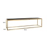 Salontafel Blackbone gold 160x40 (Black rustic) Salontafel Blackbone gold 160x40 (Black rustic)