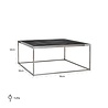 Salontafel Blackbone silver 90x90 (Black rustic) Salontafel Blackbone silver 90x90 (Black rustic)