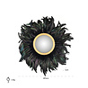 Spiegel Madlen met veren (Black) Spiegel Madlen met veren (Black)