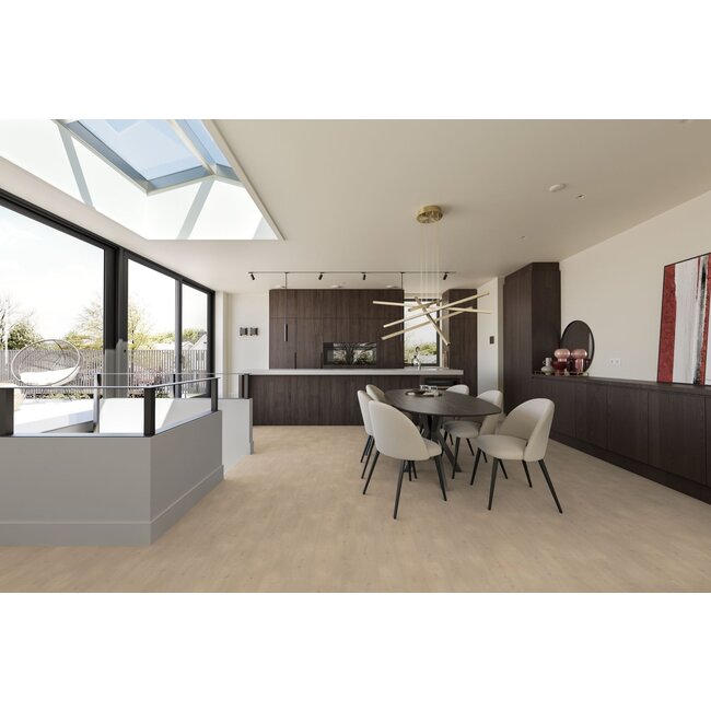 yarenza. Baroque Rechte Plank White Wash Beige Klik PVC met geïntegreerde ondervloer