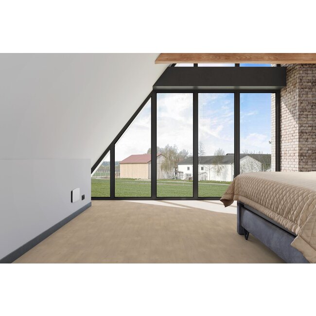 yarenza. Baroque Rechte Plank White Wash Beige Klik PVC met geïntegreerde ondervloer