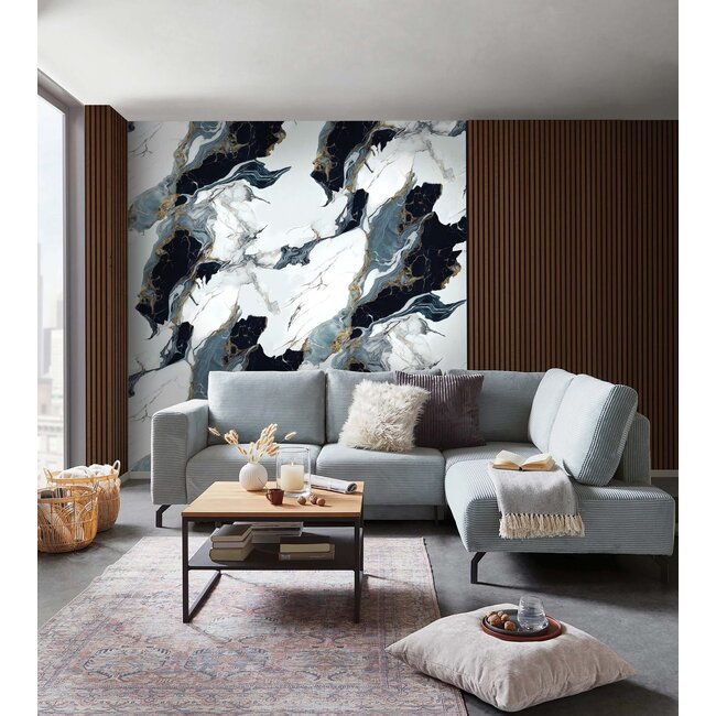 yarenza. PVC Wandpaneel Navy Gold 122x280x0.3cm