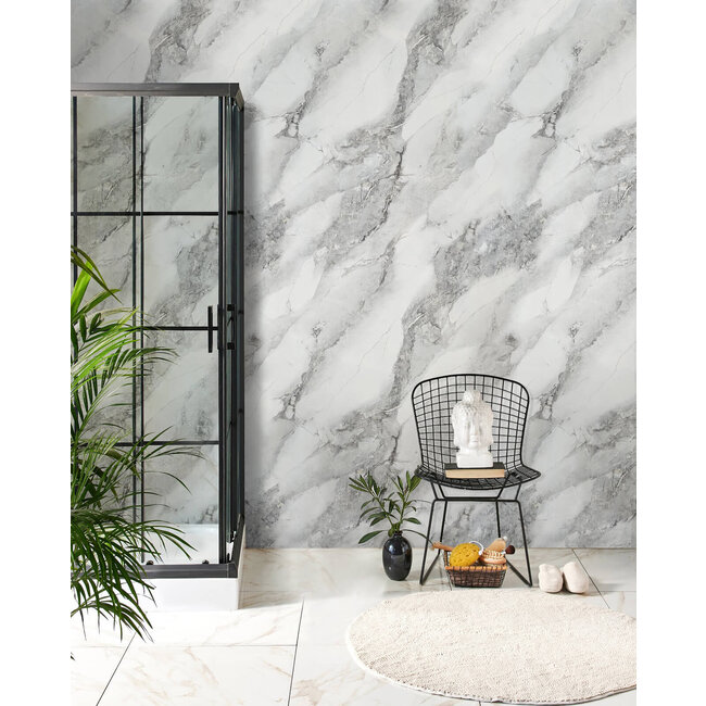 yarenza. PVC Wandpaneel White Grey 122x280x0.3cm