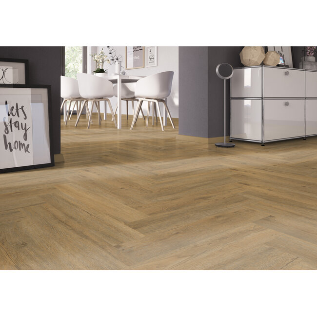 yarenza. Oakwood Visgraat Dark Oak 0.30mm Klik PVC