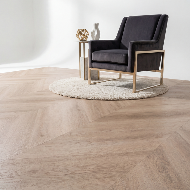 yarenza. Lux Tenebrae Chevron Natural Oak Plak PVC