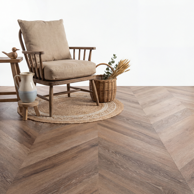 yarenza. Lux Tenebrae Hongaarse Punt Dark Oak Plak PVC