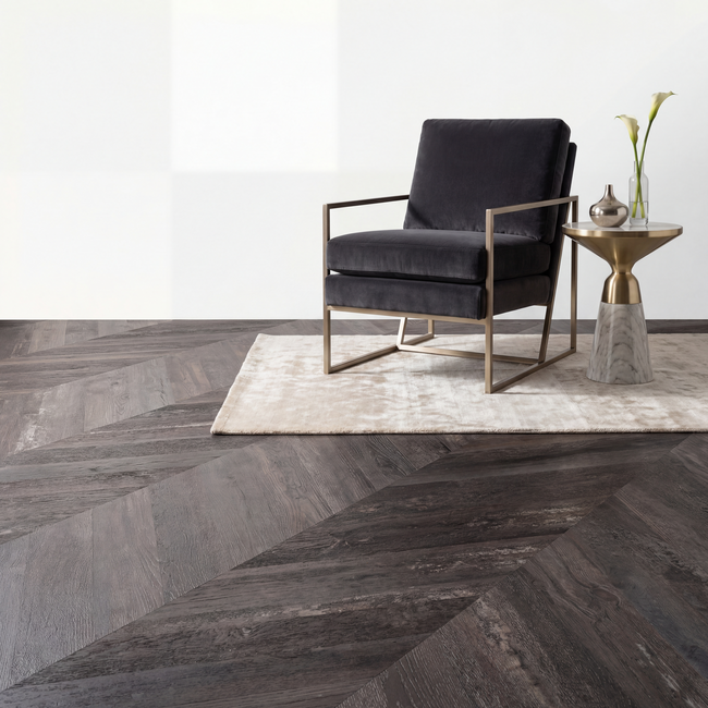 yarenza. Lux Tenebrae Hongaarse Punt Charred Black Oak Plak PVC