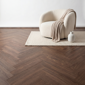 yarenza. Reverie Herringbone Dark Oak Click PVC