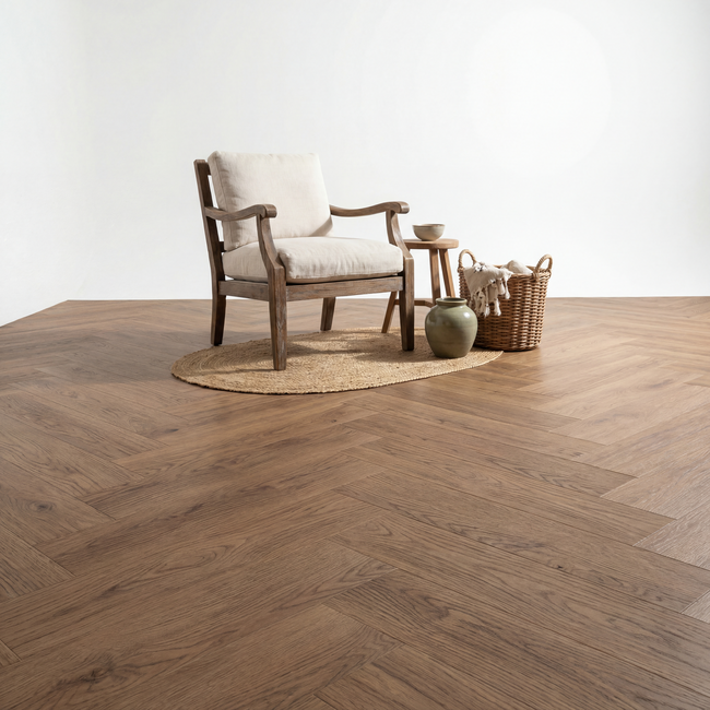 yarenza. Reverie Herringbone Natural Oak Click PVC