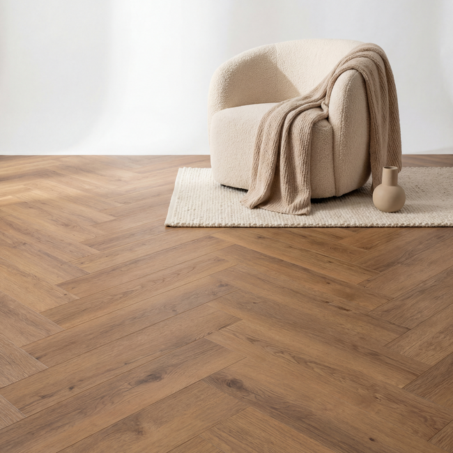 yarenza. Essence Herringbone Warm Oak Click PVC