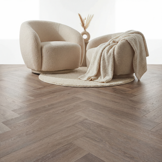 yarenza. Lux Tenebrae Visgraat Smoky Oak Plak PVC