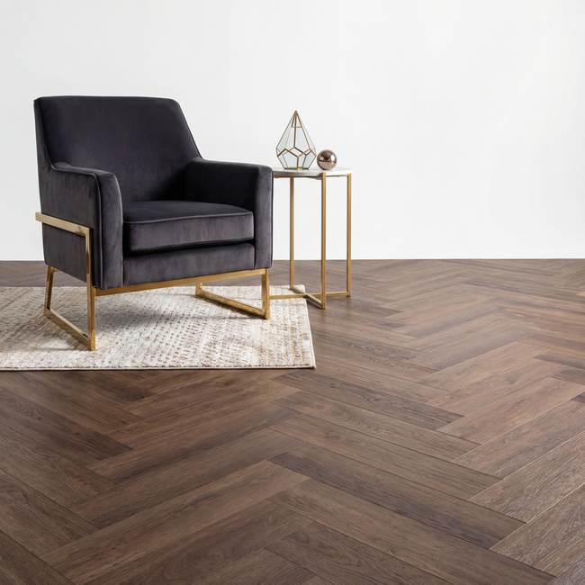 yarenza. Altessa Visgraat Brown 0.55mm Plak PVC