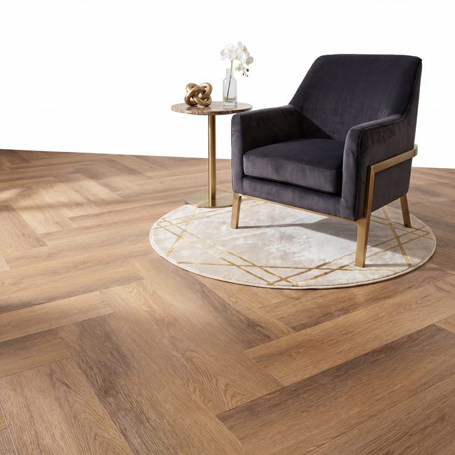 yarenza. Altessa Visgraat Warm Oak 0.55mm Plak PVC