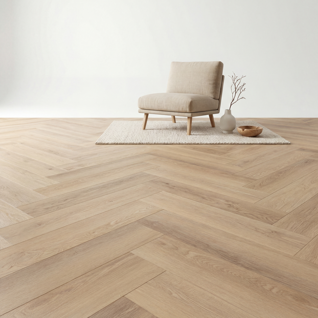 yarenza. Altessa Visgraat Beige 0.55mm Plak PVC