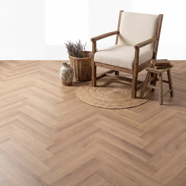 yarenza. Altessa Visgraat White Wash Smoky 0.55mm Plak PVC