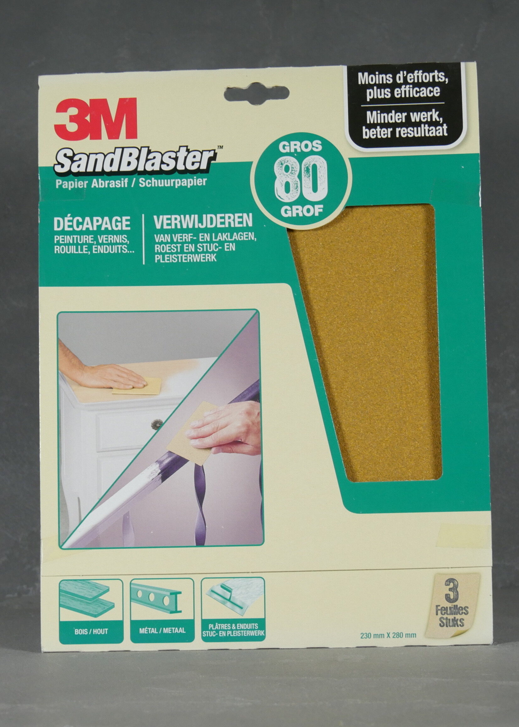 3M 3M SandBlaster Schuurpapier Korrel 80