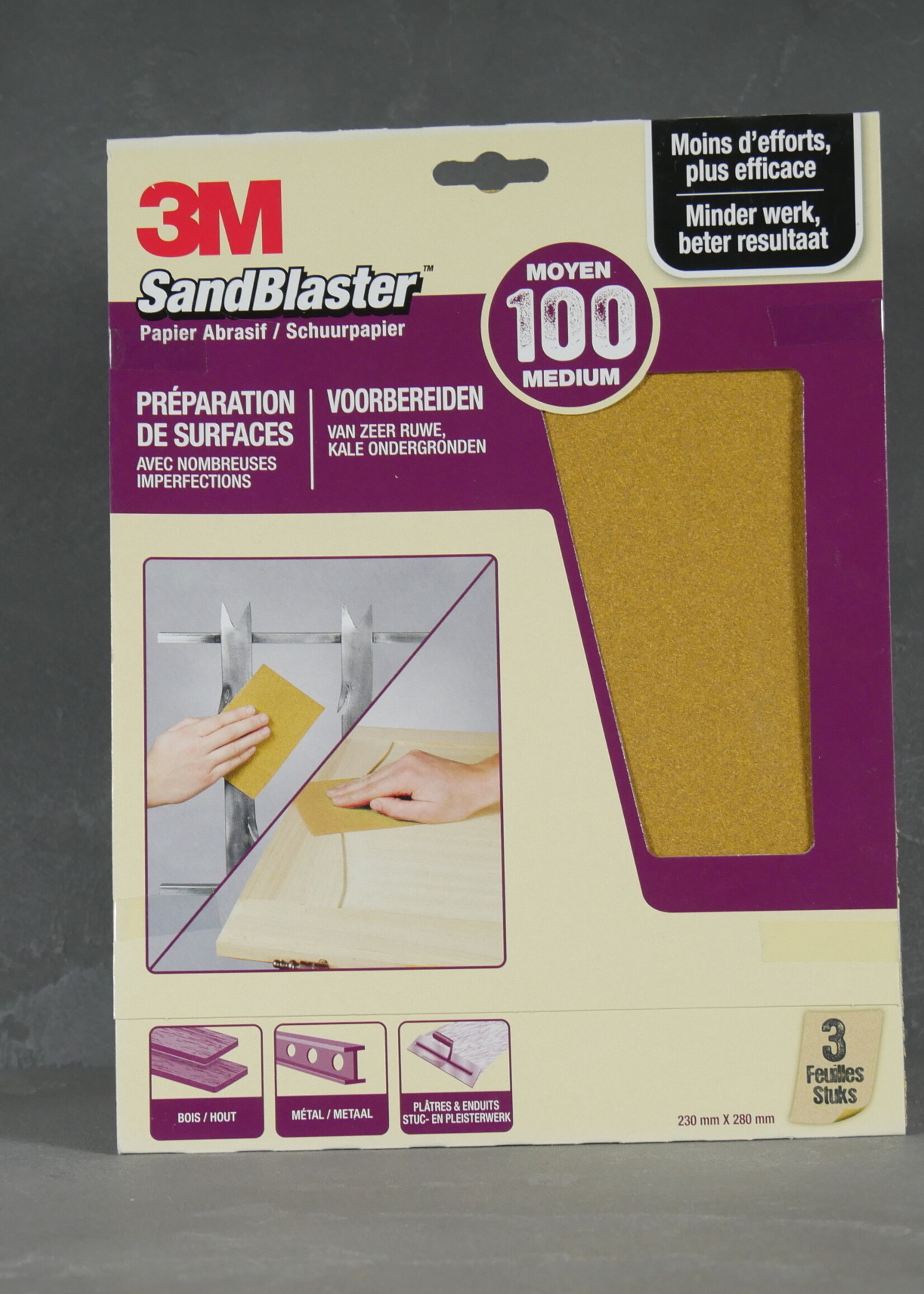 3M 3M SandBlaster Schuurpapier Korrel 100