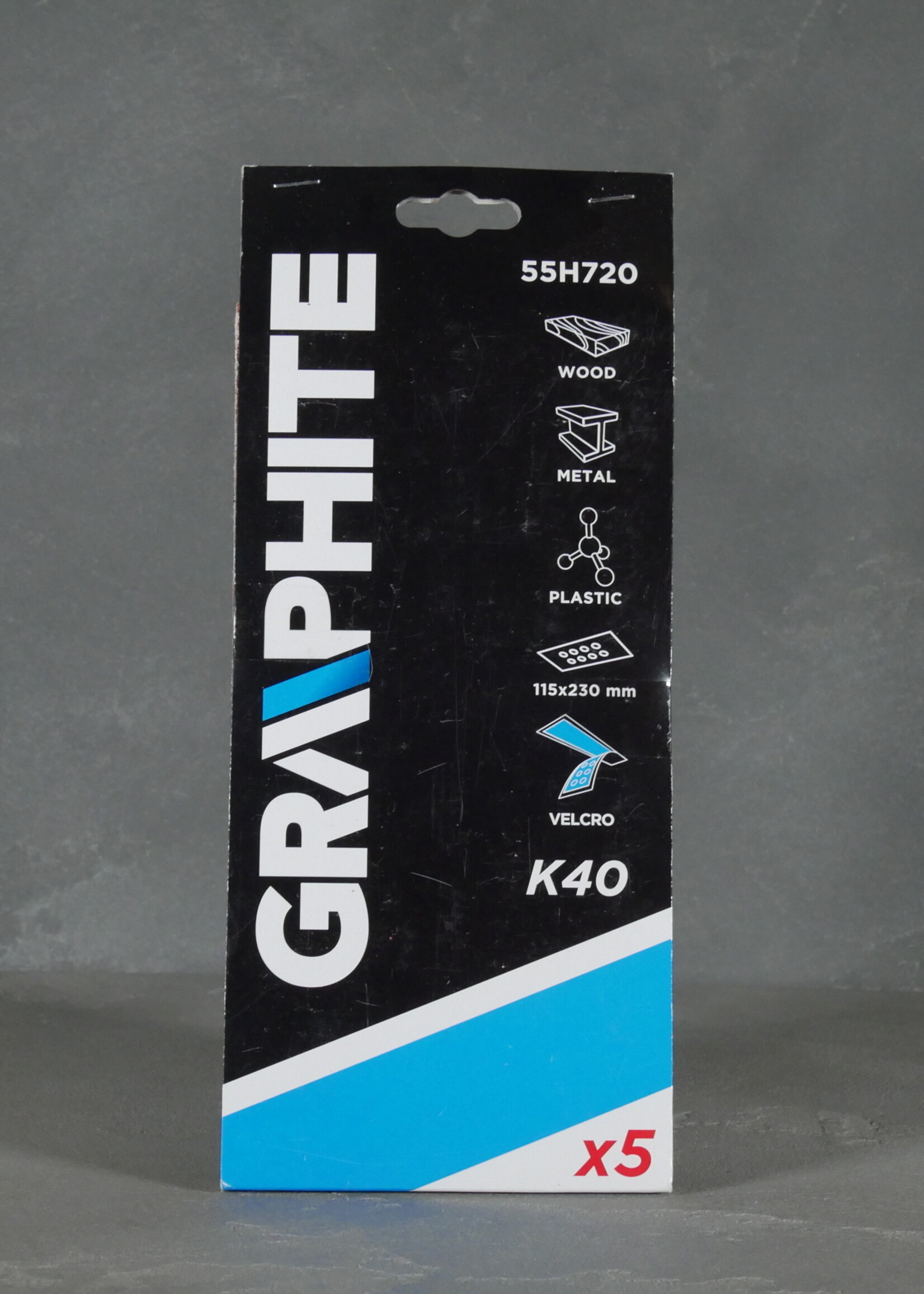 Graphite Graphite Schuurpapier 55H720 K40 5 stuks