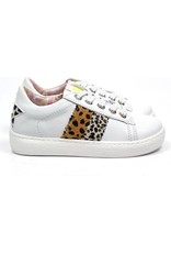 Red Rag - Meisjes Sneaker In Wit Met Panter Print - Den Elzen Schoenmode
