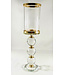 Kandelaar transparant glas/goud