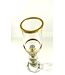 Kandelaar transparant glas/goud