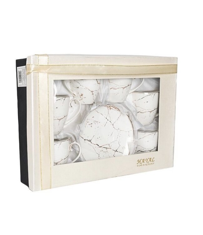 marmer look koffie set 12 delig - Copy