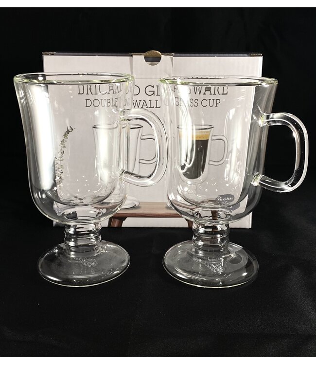 Bricard Dubbelwandige latte glass 2 stuks