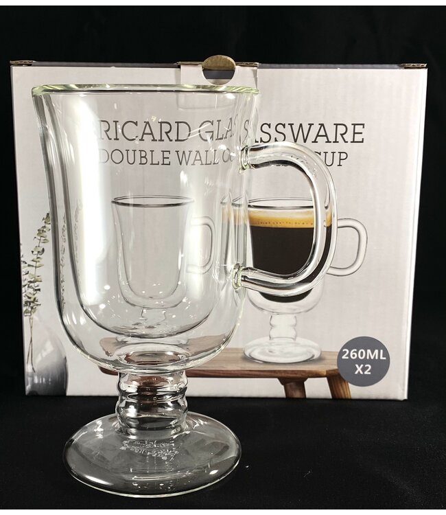 Bricard Dubbelwandige latte glass 2 stuks