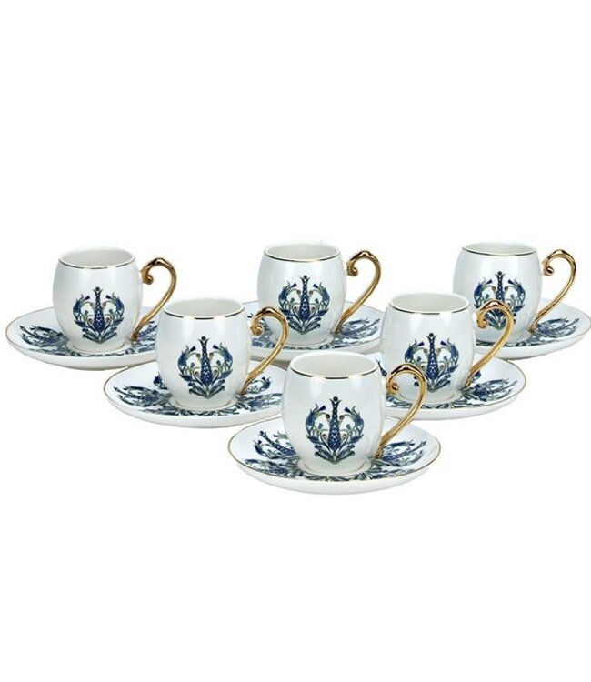 Espresso turkse koffie 12 delig set