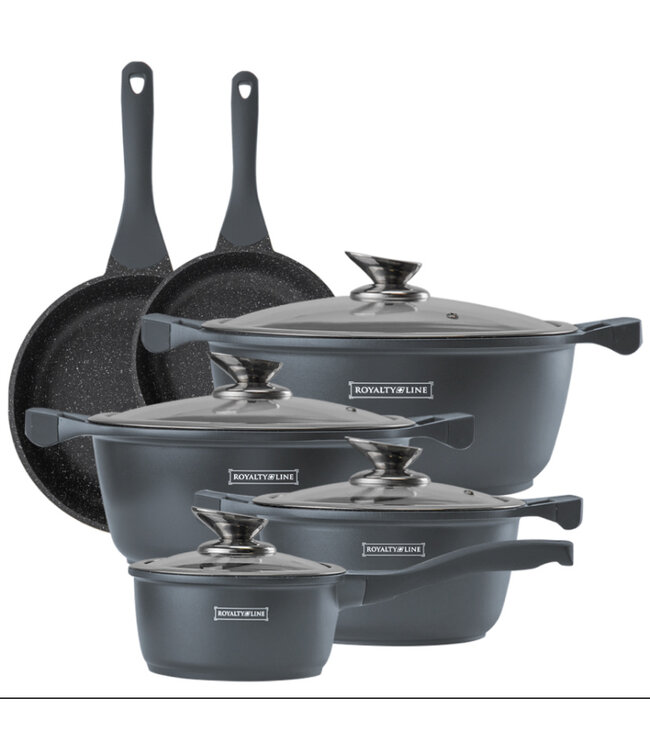 Royality line Royalty Line Royalty Line - Pannenset 10 delig marmeren coating - Zwart