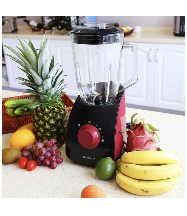 Aigostar  Pomegranate-Blender-Zwart/Rood