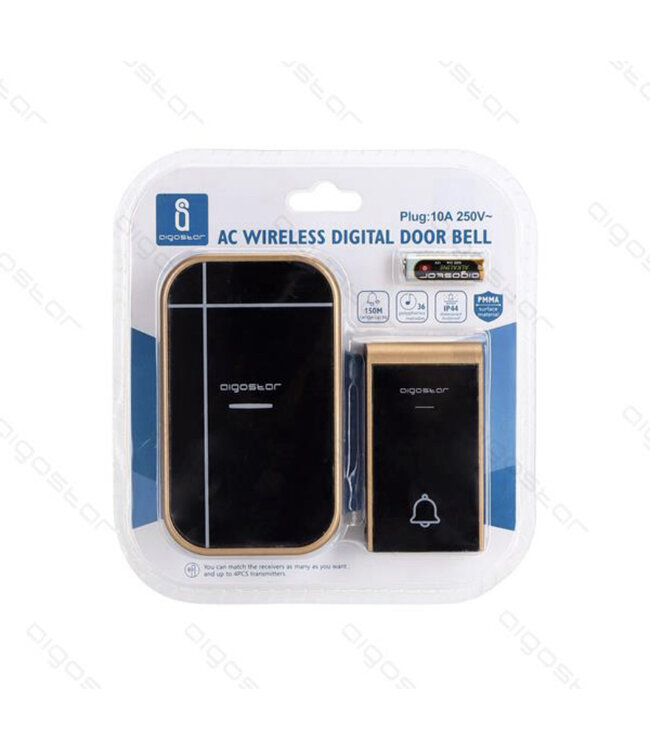 Aigostar AC DRAADLOZE DIGITALE DEURBEL/IP44