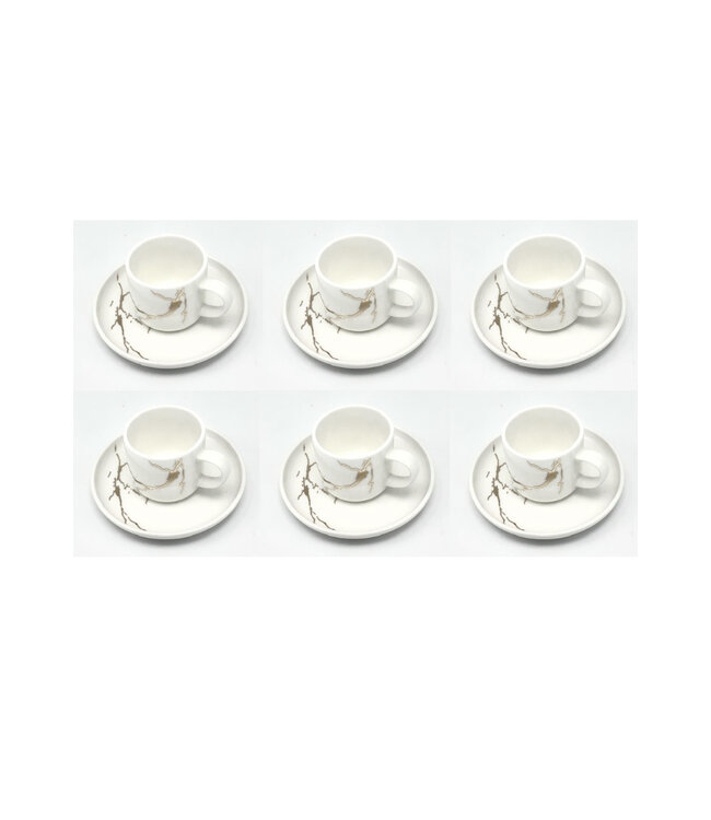 Marmerlook koffieset