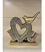 Love decoratie met vogel