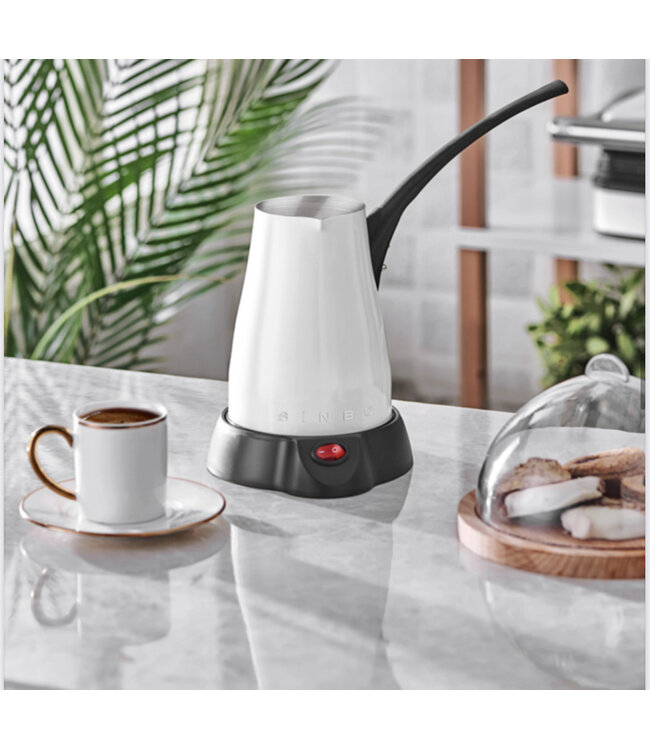 Machine à café électrique sans fil Sinbo en acier inoxydable