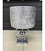 Lampe annulaire ronde avec abat-jour croco