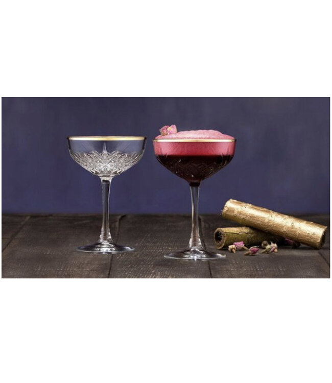 Pasabahce  Pasabahce timeless golden touch champagne glazen 255cc