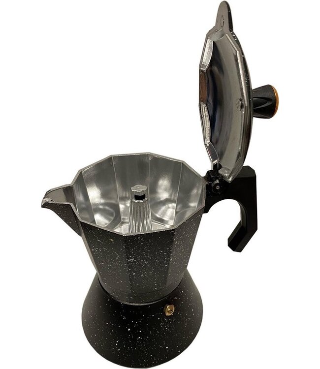 Rosenberg Espressokocher Aluminium - Perkolator schwarz