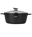Royality line- Braadpan Ø 36 cm - Glazen deksel marmeren coating - Blackstone