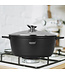 Royality line- Braadpan Ø 36 cm - Glazen deksel marmeren coating - Blackstone