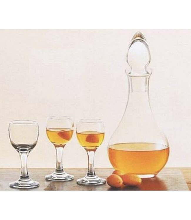 Service à liqueur Pasabahce avec verres et carafe à liqueur - 7 pièces