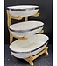 3-teilige Etagere mit Halterung