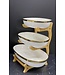 3-teilige Etagere mit Halterung