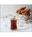 Pasabahce Elysia - Golden Touch - Verres à thé turcs avec bord doré - Lot de 6 - 170 ml -