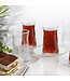 Pasabahce Timeless - Verres à thé turcs avec sous-verres - 12 pièces - 160 ML - 0,16 l - transparent